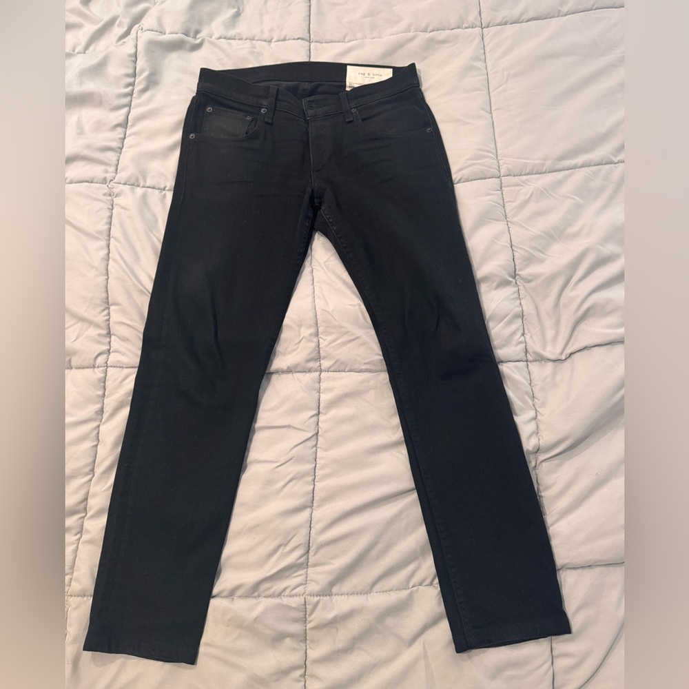 Rag & Bone Extra Slim Black Jeans